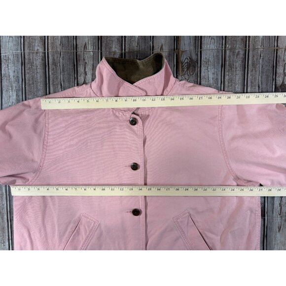 L.L. Bean Corduroy Trim Chore Barn Jacket Canvas Coat sz 2X color pale pink RARE - Picture 6 of 8
